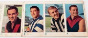 1964, 1965 & 1966 MOBIL 'VFL' Photo Cards: 1964 complete [40], 1965 [39/40, ex card #3], 1966 complete [40, some cards abrased/damaged],&nbsp;all are glued down into Mobil albums; Poor to Fair/Good. (3 albums) - 2