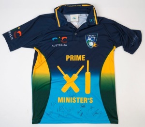 PRIME MINISTERS XI team shirt (size S), signed