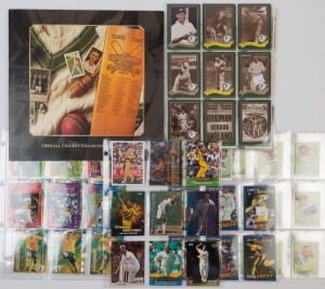 COLLECTOR CARDS: with 2001 Weet-Bix "Official Collector Card Album" complete with 60 cards, various other Weet-Bix emissions incl. "The Bradman Collection", "Sir Donald Bradman - Greatest Hits",  "Australian Test Cricketers" caricatures by John Ireland [2