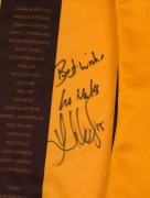 HAWTHORN: 'Celebrating 5 Decades of Flags'&nbsp;guernseys (2, L & 3XL)&nbsp;the former signed by Alastair Clarkson (Coach), Luke Hodge (Capt.), Sam Mitchell & Lance Franklin, the latter signed by Luke Hodge alone. (2) - 2
