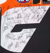 GREATER WESTERN SYDNEY -&nbsp; 2012&nbsp;INAUGURAL YEAR:&nbsp; ISC&nbsp;guernsey&nbsp;(size XL), with numerous signatures&nbsp;including Adam Treloar, Toby Greene, Taylor Adams, Devon Smith, Sam Frost & Chad Cornes. - 2
