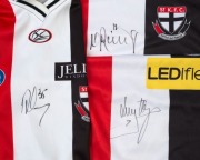 ST KILDA: ISC&nbsp;guernseys, signed by Robert Harvey (size&nbsp;XL), Nick Riewoldt (size M), or Lenny Hayes (size L). (3)