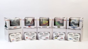 V8 MINI HELMETS: limited edition 1/2 Scale driver helmets comprising Chaz Mostert (#457 of 700), Mark Winterbottom (#742 of 1000), Greg Murphy (#19 of 250), James Courtney (#144 of 350) & Todd Kelly (#473 of 500); all in original packaging, as new. (5)