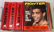 'FIGHTER' MAGAZINE: monthly issues of this Australian publication, housed in seven  'Fighter' binders, comprising 1967 Oct. to Dec. issues; 1968 Jan. to Nov.; 1969 May to Aug and Oct. to Dec.; 1970 Jan. to Dec.; 1971 Jan. to Dec.; 1972 Jan. to Dec.; 1973