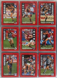 1995 COLLECTOR CARDS: in blue album with various sets including Coca-Cola Team Classics set [16], AFL Select AFLPA complete set [450], Select AFL 'All Australian' set  [21], Select 'Stat Smasher' set [5], miscellaneous other 1995 'Select' issues in sets. 