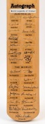 WORLD LEGENDS OF CRICKET: c. 1980 World Series Cricket&nbsp; Australia v "The World" full size cricket bat signed by 14 Australian players including Graham Yallop, Kim Hughes, David Hookes, Doug Walters, & Jeff Thomson and 13 "The World" players including Barr - 2