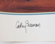 2000 SYDNEY OLYMPICS - CATHY FREEMAN: "Reflections of Glory - Celebrating the Sydney 2000 Olympic Games", limited edition poster by Jamie Cooper, signed by Cathy Freeman and by the artist, numbered #380/2000, overall 53x81cmcm. - 2