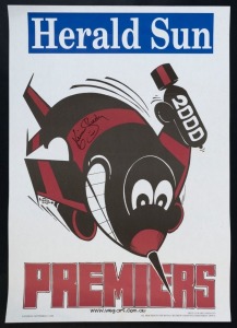 ESSENDON: Original 1993 & 2000 Weg posters, both SIGNED BY KEVIN SHEEDY. Very good condition.