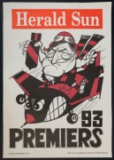 ESSENDON: Original 1993 & 2000&nbsp;Weg posters, both&nbsp;SIGNED BY KEVIN SHEEDY. Very good condition. - 3