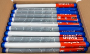 THE SYDNEY OLYMPIC FEDERATION ARCHIVES - POSTERS: official licensed 'Design Poster '006' by Andrew Hoyne' posters in presentation tubes as issued, original retail $29.95 each; 40 examples, as new.