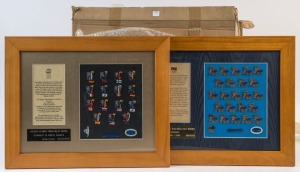 THE SYDNEY OLYMPIC FEDERATION ARCHIVES - COLLECTOR PIN DISPLAYS: IOC Australian Olympic Team Medal Tally History framed displays; limited edition of 5000, each with original retail price of $295; two examples, as new. (2)