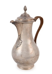 A Georgian sterling silver coffee pot, hallmarked "C.W." (probably Charles Wright) of London, circa 1768, 29cm high, 640 grams.