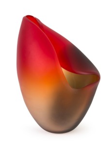 BARBINI Satinato Murano art glass vase, signed "Barbini", 34cm high