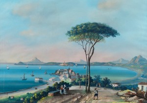 ARTIST UNKNOWN (Italian School, 18th/19th century), (Bay of Naples), gouache, ​​​​​​​30 x 41cm, 49 x 61cm overall