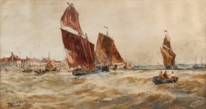 THOMAS BUSH HARDY (1842-1897), Wind Against The Tide, Elaples (France), water colour, signed and titled lower left "T.B. Hardy, 1890", 31 x 57cnm, 55 x 81cm overall