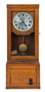 GLEDHILL-BROOK TIME RECORDER clock in oak case, early 20th century, ​​​​​​​114cm high