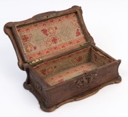 BLACK FOREST carved timber jewellery box. 19th century, 11cm high, 27cm wide, 15cm deep - 2