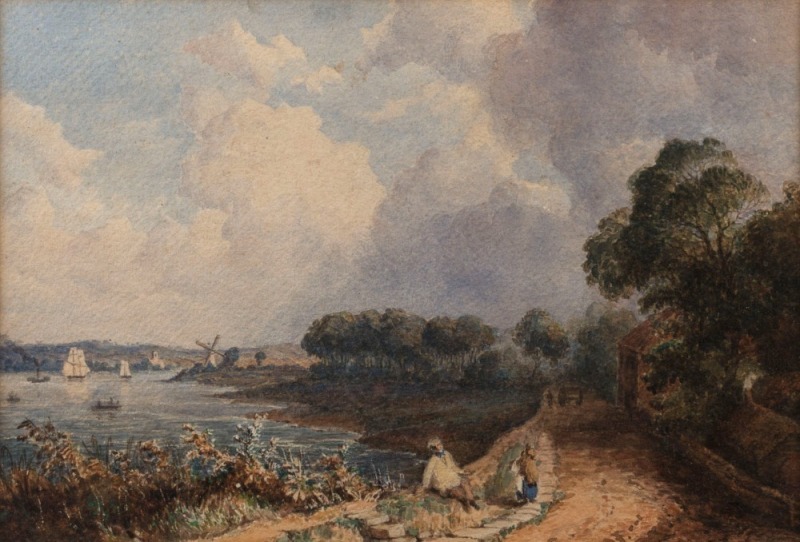 ENGLISH SCHOOL, The Exe Estuary, Devonshire, watercolour, circa 1880, 23 x 33cm; framed 45 x 54cm (overall).