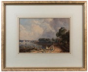 ENGLISH SCHOOL, The Exe Estuary, Devonshire, watercolour, circa 1880, 23 x 33cm; framed 45 x 54cm (overall). - 2