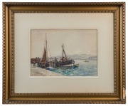 JAMES MacLAREN (active c.1881-1917), (fishing boats, Scotland), watercolour, signed lower left "J. MacLaren", 24 x 34cm, 51 x 61cm overall - 3