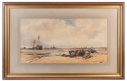 THOMAS BUSH HARDY (Britain, 1842-1897), Low Tide On The Coast, Picardy (France), watercolour, signed and titled lower right, ​​​​​​​30 x 60cm, 53 x 84cm overall - 3