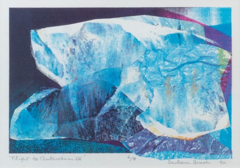 BARBARA BRASH (1925-1998), Flight To Antarctica IX, lithograph, 6/8, signed and dated lower right "Barbara Brash, '92", ​​​​​​​16 x 23cm, 33 x 43cm overall