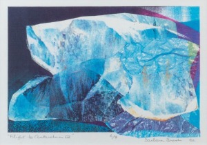 BARBARA BRASH (1925-1998), Flight To Antarctica IX, lithograph, 6/8, signed and dated lower right "Barbara Brash, '92", ​​​​​​​16 x 23cm, 33 x 43cm overall