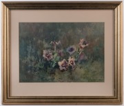 MARGARET OLROG STODDART (New Zealand, 1865-1934), (flowers in landscape), watercolour, signed lower right "M.O. Stoddart, 1899", ​​​​​​​24 x 34cm, 41 x 48cm overall - 3