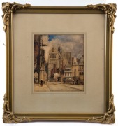 ARTIST UNKNOWN (France, 19th century), Saint Quentin, Northern France, watercolour, signed and titled in the lower margin "G.E.", ​​​​​​​22 x 19cm, 45 x 43cm overall - 2