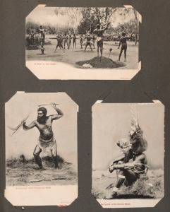 An album of vintage cards from around the globe of interest a small range of ABORIGINAL cards as well as Maori, ships, Ceylon etc. 