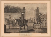 An 18th century engraving titled "A College Gate", ​​​​​​​25 x 37cm, 51 x 60cm overall - 2