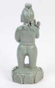 A Chinese celadon porcelain statue of Buddha as a boy, Republic Period, 20th century. 27cm high - 2