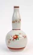 KAMEKAZI Japanese porcelain sake bottle and cup, adorned with the iconic Japanese fighter plane the Zero, circa 1940s, the bottle 22.5cm high - 2