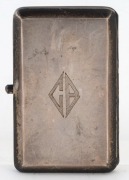 An Austrian silver enamelled cigarette case with lovely decorations, cabochon ruby to clasp, monogrammed "CB" to underside; fully hallmarked, circa 1900, 8 x 5cm, 80 grams. - 2