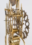 SKELETON CLOCK, single train fusee movement with passing strike on the hour, on marble base under glass dome, 19th century, ​​​​​​​44cm high overall - 4