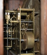 A German triple train spring-driven long cased oak clock, early to mid 20th century, ​​​​​​​183cm high - 4