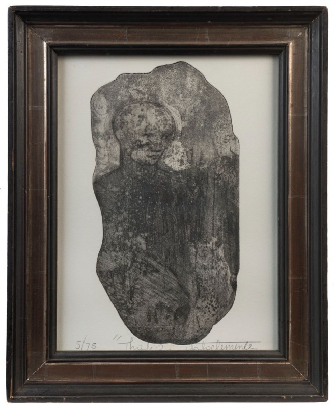 ITALO CLEMENTE (1930 - 2010) Thalia, etching, editioned 5/75, titled and signed in lower margin, 30 x 23cm; framed 38.5 x 31cm overall.