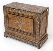 An Anglo-Indian double-sided cabinet with bone and penwork decoration, 19th century, ​​​​​​​61cm high, 75cm wide, 35cm deep