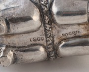 Two Cambodian silver elephant boxes, 20th century, stamped "900", 9cm and 8cm long, 104 grams total - 5