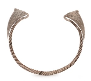 HMONG tribal silver torque, circa 1950s, tests as 95% pure silver, 18cm high, 20cm wide, 270 grams. Purchased in Chiang Mai in 1998 from The Lost Heavens.
