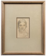 JEAN MARY BELLETTE (Australia, Spain, 1908-1991) (Untitled, portraits of two girls), pencil on paper, circa 1960s, both signed lower right, 14 x 9cm and 14 x 10cm. (2)