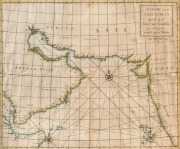 Sir Edmund Halley, John Senex, Nathaniel Cutler, et al., A chart of the EAST INDIAN OCEAN from Cape Guardefoy to Cochin on the coast of Malabar, hand-coloured copper engraving, from the Atlas Maritimus & Commercialis . . . , published in London in 1728. 5