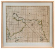 Sir Edmund Halley, John Senex, Nathaniel Cutler, et al., A chart of the EAST INDIAN OCEAN from Cape Guardefoy to Cochin on the coast of Malabar, hand-coloured copper engraving, from the Atlas Maritimus & Commercialis . . . , published in London in 1728. 5 - 2