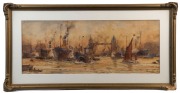 WILLIAM G. WHITTINGTON (British, early 20th century), The Tower Bridge, watercolour, signed lower right "Whittington", 28 x 70cm, 43 x 87cm overall - 2