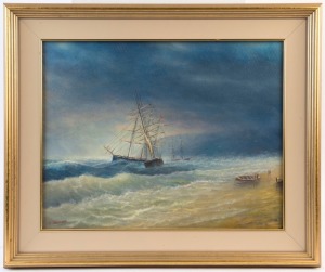 JOHN DOLLERY (1933 - ), (maritime scene), oil on canvas, signed lower left "J. Dollery", 40 x 50cm, 55 x 69cm overall