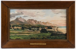 W. H. TAYLOR (South Africa), The Twelve Apostles, Camps Bay, South Africa, oil on board, signed lower right "W. H. Taylor, 1922", 32 x 59cm, 50 x 75cm overall