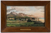 W. H. TAYLOR (South Africa), The Twelve Apostles, Camps Bay, South Africa, oil on board, signed lower right "W. H. Taylor, 1922", 32 x 59cm, 50 x 75cm overall