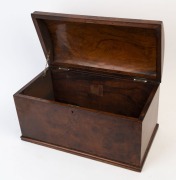 An antique walnut dome top casket, 19th century, 30cm high, 51cm wide, 28cm deep - 2