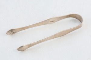 PETER & ANN BATEMAN Georgian sterling silver sugar tongs, London, circa 1796, 14.5cm long, 35 grams