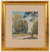 ARTIST UNKNOWN Landscape, watercolour,19 x 17cm; framed 33 x 31cm overall.